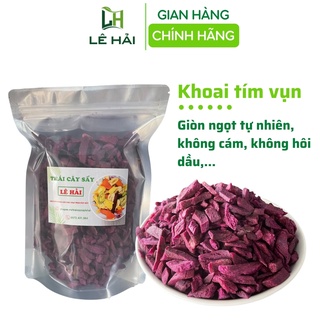 Khoai lang tím sấy giòn hàng vụn 1kg Lê Hải không đường giòn ngọt tự nhiên
