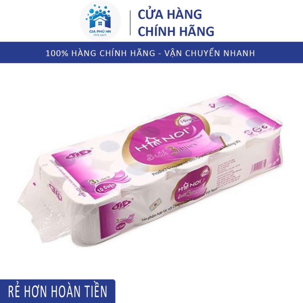 GIẤY VỆ SINH HÀ NỘI SILK 3 LỚP, DÀY DẶN, SIÊU DAI