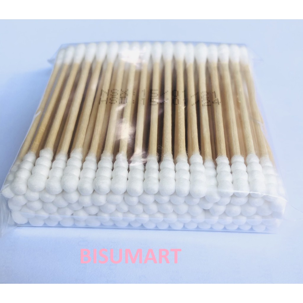 Tăm bông, bông ráy tai lõi gỗ ROSE (Bịch 100 que)