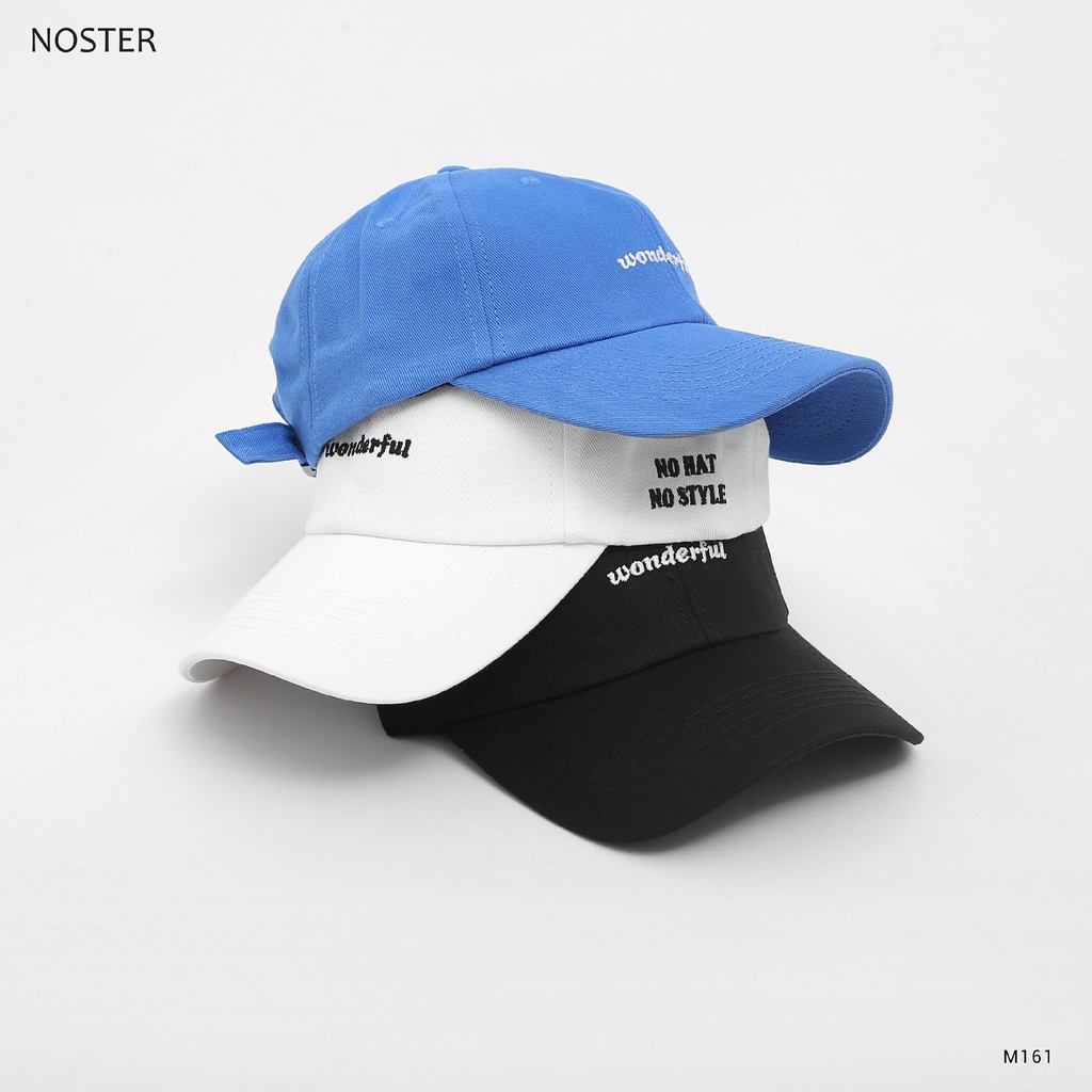 Mũ lưỡi chai, mũ cáp, hoạ tiết chữ thêu Wonderful - NOSTER M161