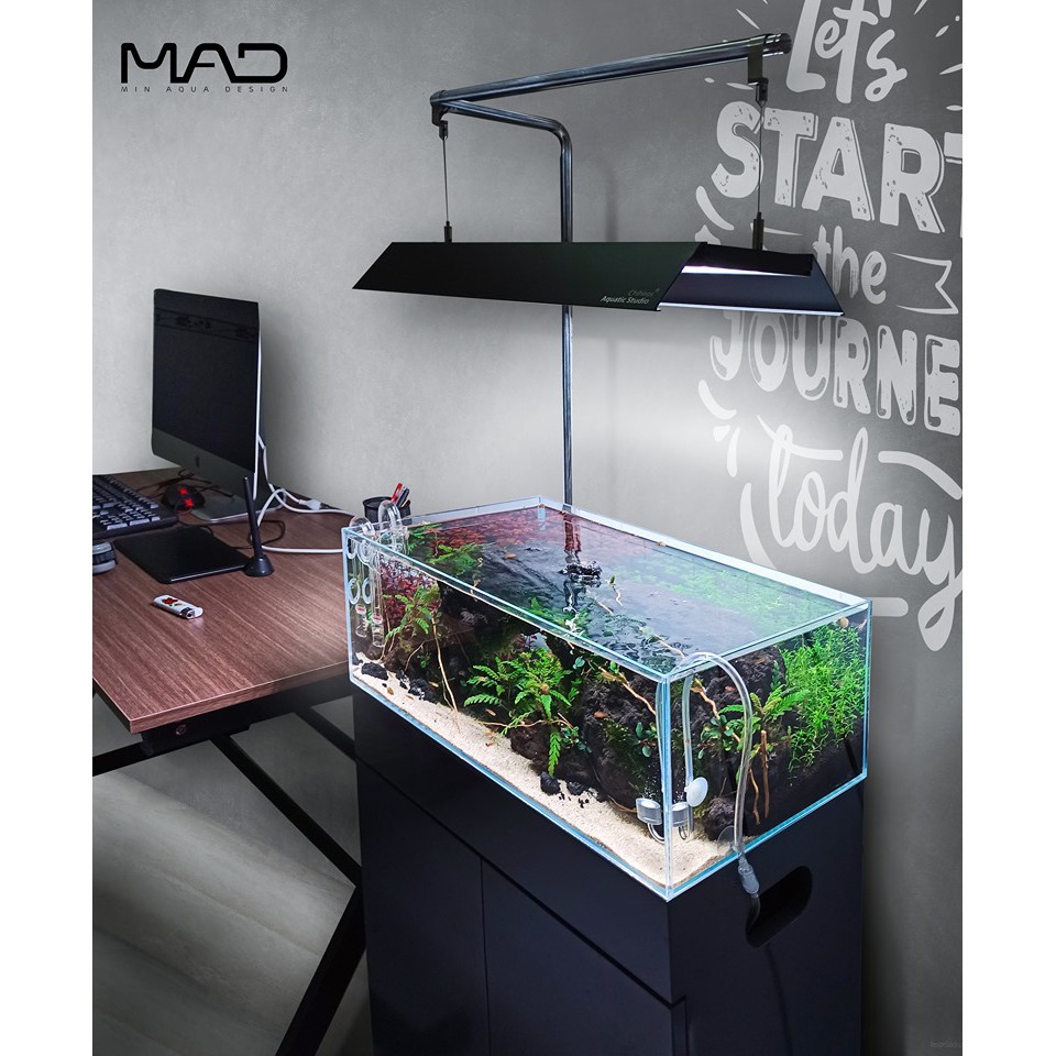 Giá treo đèn inox MAD - giá treo đèn đơn phù hợp cho hồ từ 40 đến 60cm