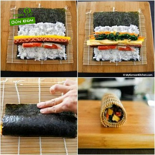 Lá rong biển cuộn cơm 10 lá (kimbap)