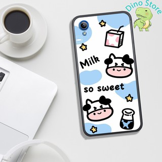 [Free Thêm Tên/Ngày Sinh/SĐT] ỐP LƯNG UV VIVO Y91C, IN HÌNH CHÚ BÒ SỮA CUTE.