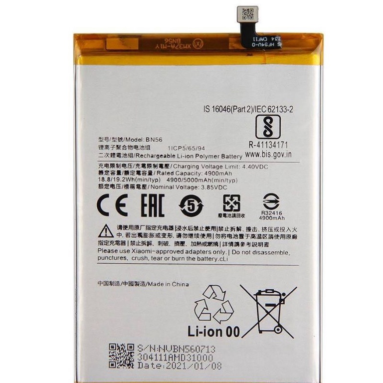 PIN XIAOMI REDMI 9A ZIN THÁO MÁY Pin xiaomi Redmi 9A / Redmi 9C / BN56 / Pin Zin dung lượng 4900/5000mAh