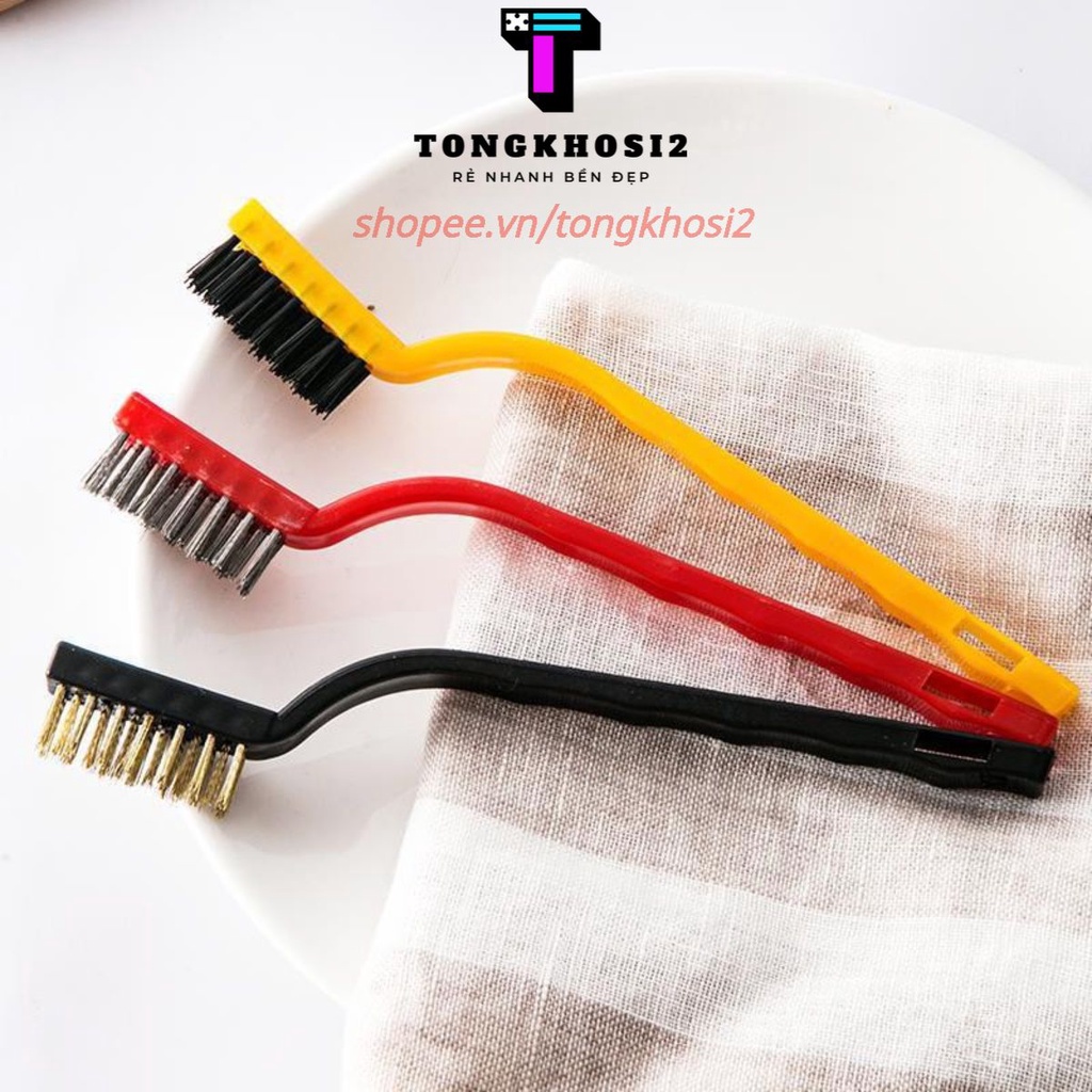 (Bán Buôn Sỉ) Set 3 bàn chải sắt cọ bếp ga, vòi nước tiện dụng T2