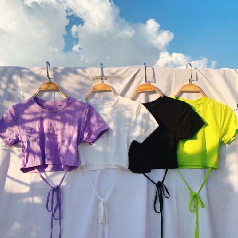 Áo croptop cuốn dây đủ màu - đa dạng có ảnh chụp thật
