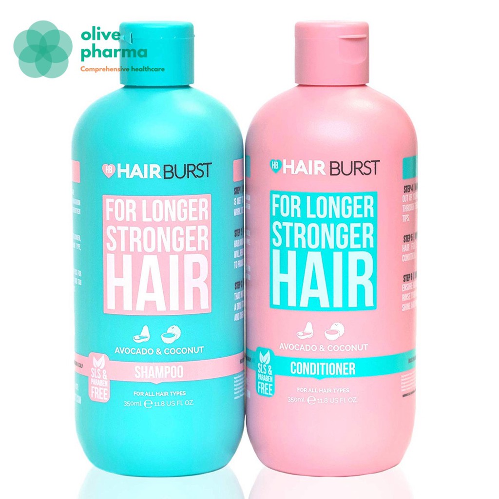 [Đại lý chính thức Hairburst] Cặp gội xả Hairburst kích thích mọc tóc, giảm gãy rụng 350ml/chai