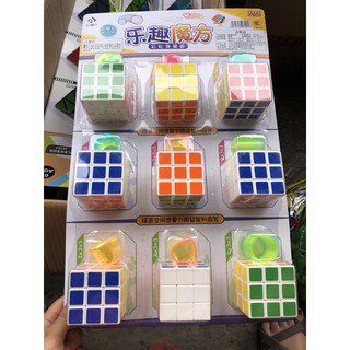 sỉ vỉ 9 bộ rubik mẹ con kèm lò xo loại đẹp