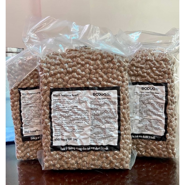 Trân châu đen Boduo Đài Loan - Ngon dẻo, dễ nấu, gói 1kg