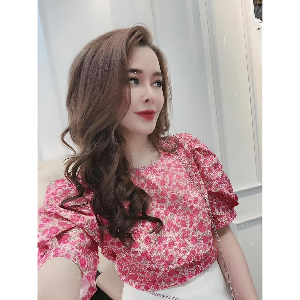 áo hoa nhí tay phồng Mỏng Siêu sexy