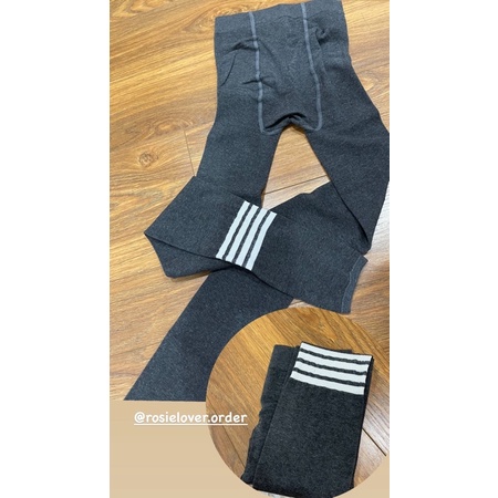 Quần legging dài ôm nữ trơn viền 3 sọc thome browne thun co dãn - Order taobao quảng châu