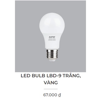 ĐÈN LED MPE  3w 5w 7w 9w 12w 15w