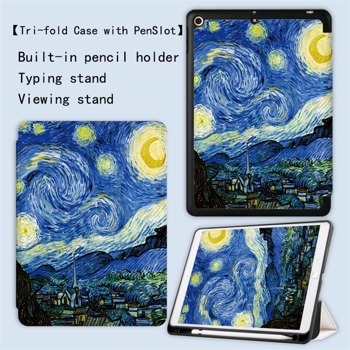 Bao Da Máy Tính Bảng Nắp Lật Chống Sốc Có Ngăn Đựng Bút Cho Ipad Gen 7 / 8 10.2 Ipad 9.7 2017 / 2018 Ipad Air 4 3 2 A Ipad Pro 11 Mini 5 Ốp