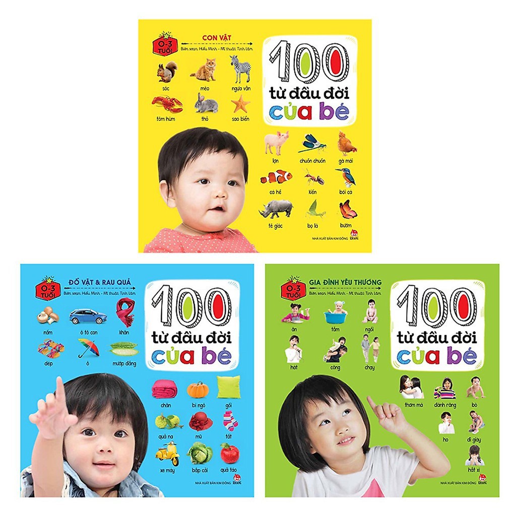 Sách - Combo 3 cuốn - 100 Từ Đầu Đời Của Bé - tùy chọn