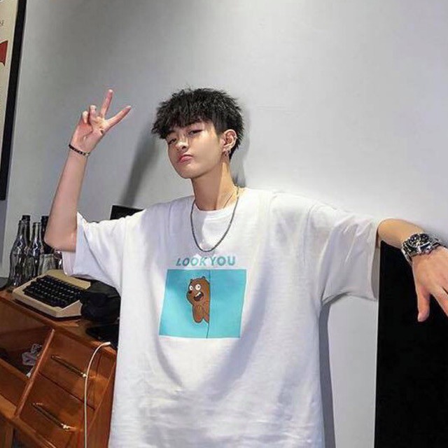 Áo thun tay lỡ form rộng - phông nam nữ cotton oversize - T shirt Gấu look you - 2N Unisex | BigBuy360 - bigbuy360.vn