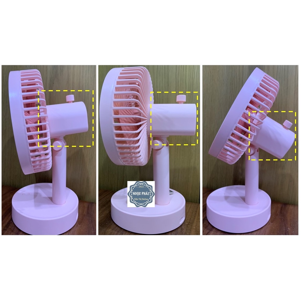 QUẠT SẠC ĐỂ BÀN TÍCH ĐIỆN - XOAY - GẬP - CÓ ĐÈN-THỜI GIAN SỬ DỤNG LÂU