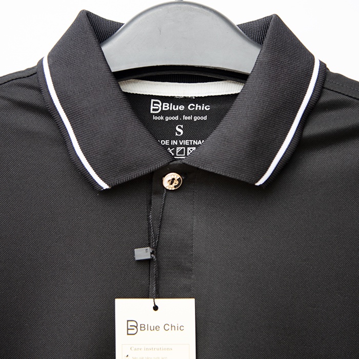 Áo Polo Nữ Màu Đen BLUECHIC Cổ Bẻ Chất Liệu Poly Cá Sấu Cao Cấp Trẻ Trung Chuẩn Form NF017