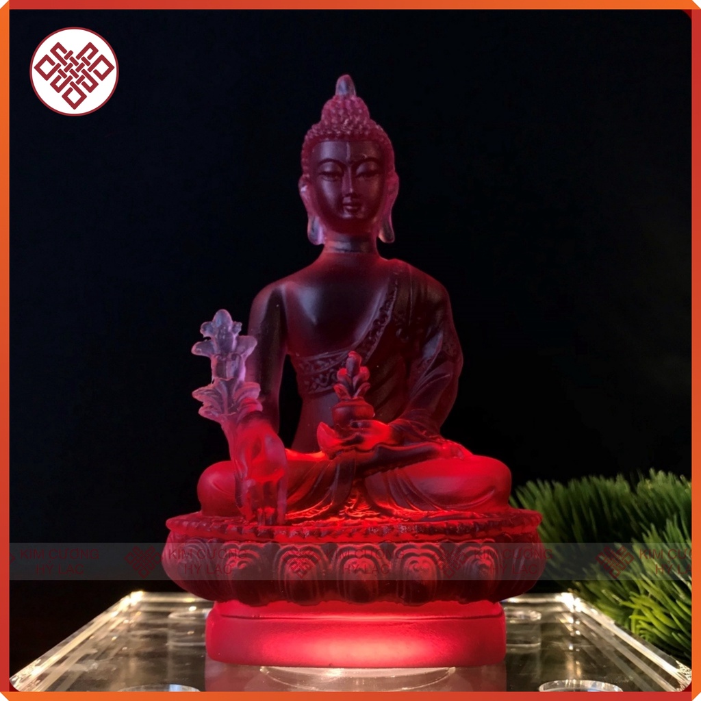 Tượng Phật Dược Sư Mật Tông [Kim Cương Hỷ Lạc] Lưu Ly Màu Tím