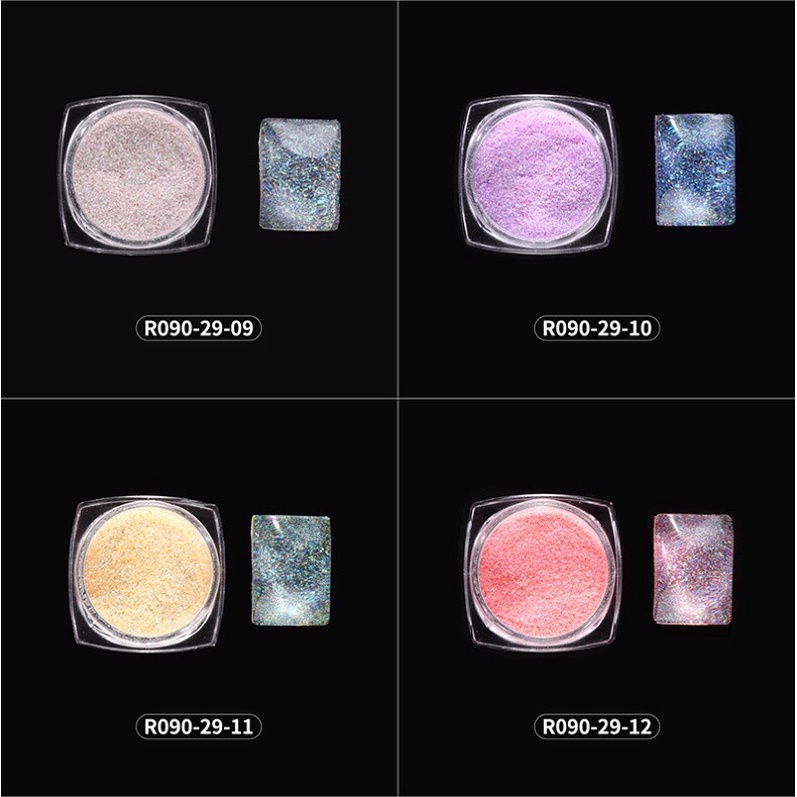 [R90-29] 12 màu nhũ tuyết, nhũ kim tuyến nhuyễn Dạ quang cao cấp, làm móng nail, trang trí phụ kiện | BigBuy360 - bigbuy360.vn