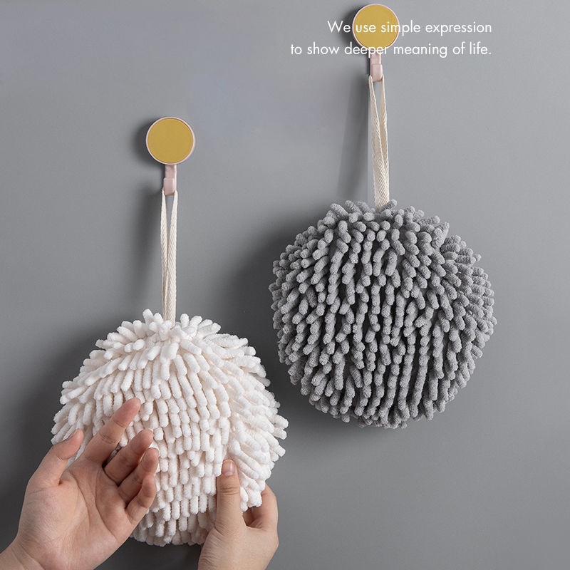 Khăn lau tay nhà bếp phòng tắm hình quả bồng thấm hút nhanh gọn nhẹ treo tường