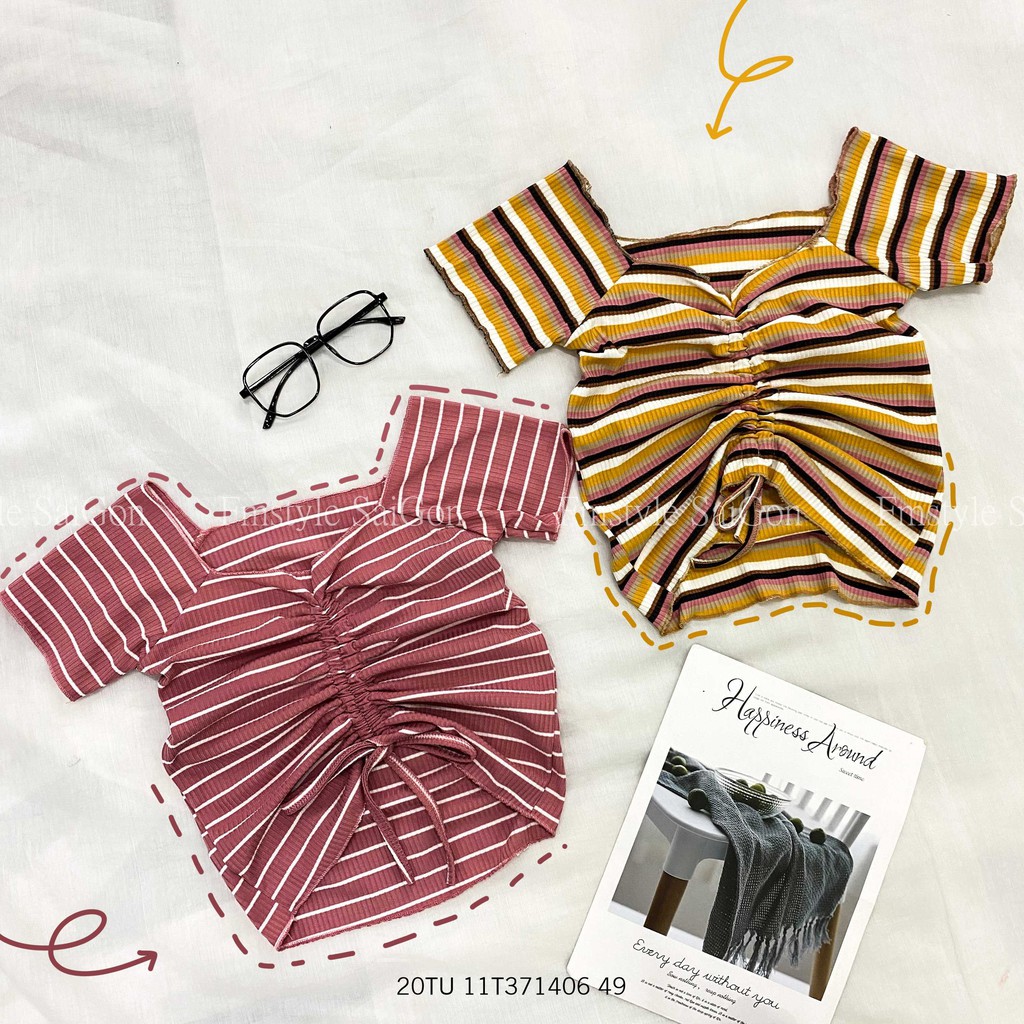 Áo thun tay ngắn VM STYLE rút dây cuốn biên 21TU12T370702 | BigBuy360 - bigbuy360.vn