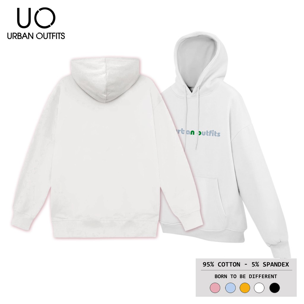 Hàng OUTLET 2 Màu HOO00 Áo Hoodie Nam Nữ Form Rộng URBAN OUTFITS In Chữ UO Thun Cotton Nỉ