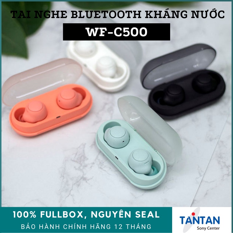 Tai Nghe In-ear BLUETOOTH Sony WF-C500 | DSEE - 360 Reality Audio - Pin:20H - Sạc nhanh - Fast Pair - Kháng nước IPX4