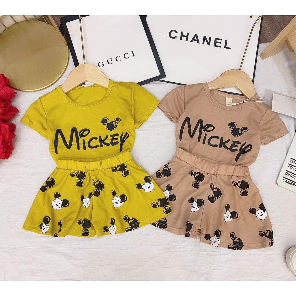 bộ cotton giấy mickey cho bé