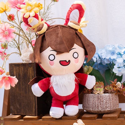 【New】40cm Genshin Impact Baron Bunny Amber Rabbit Plush Doll Stuffed Toys Cosplay Props
