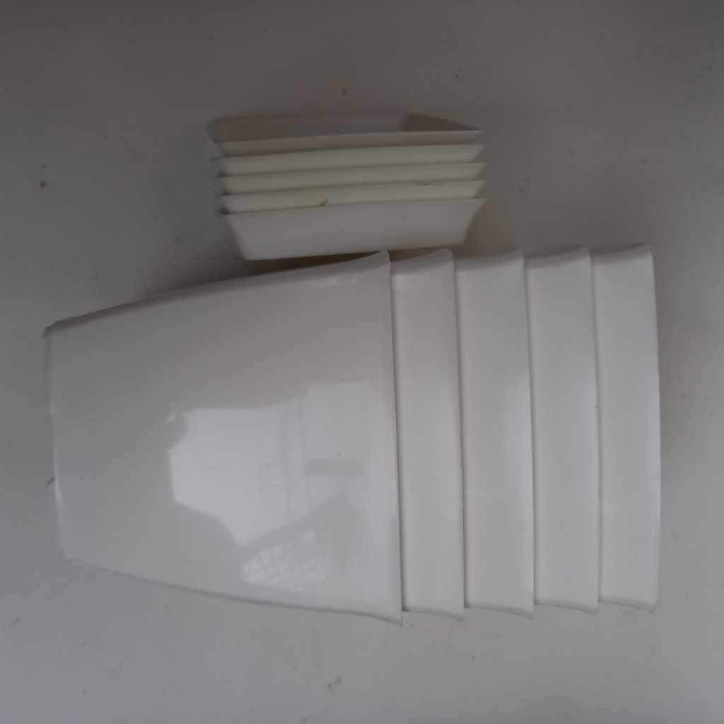 combo 5 chậu vuông v20, v16 kèm 5 đĩa, Chậu nhựa vuông trồng cây