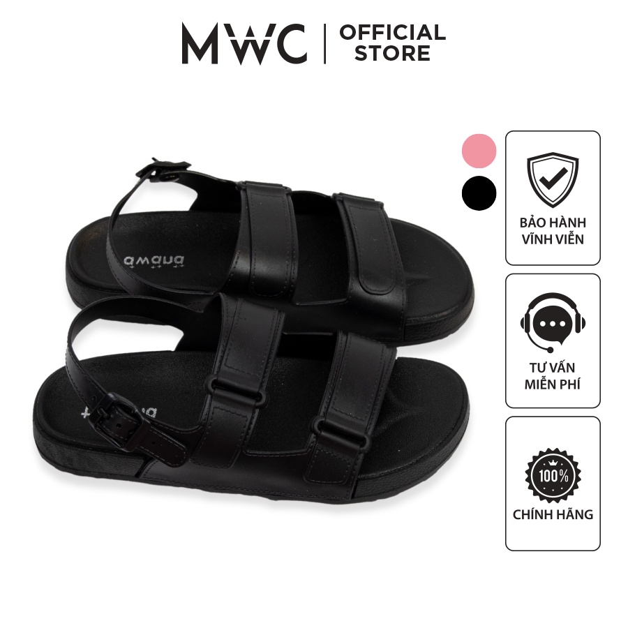 Giày Nữ MWC 2839 - Giày Sandal Nữ 2 Quai Ngang Cá Tính Thời Trang