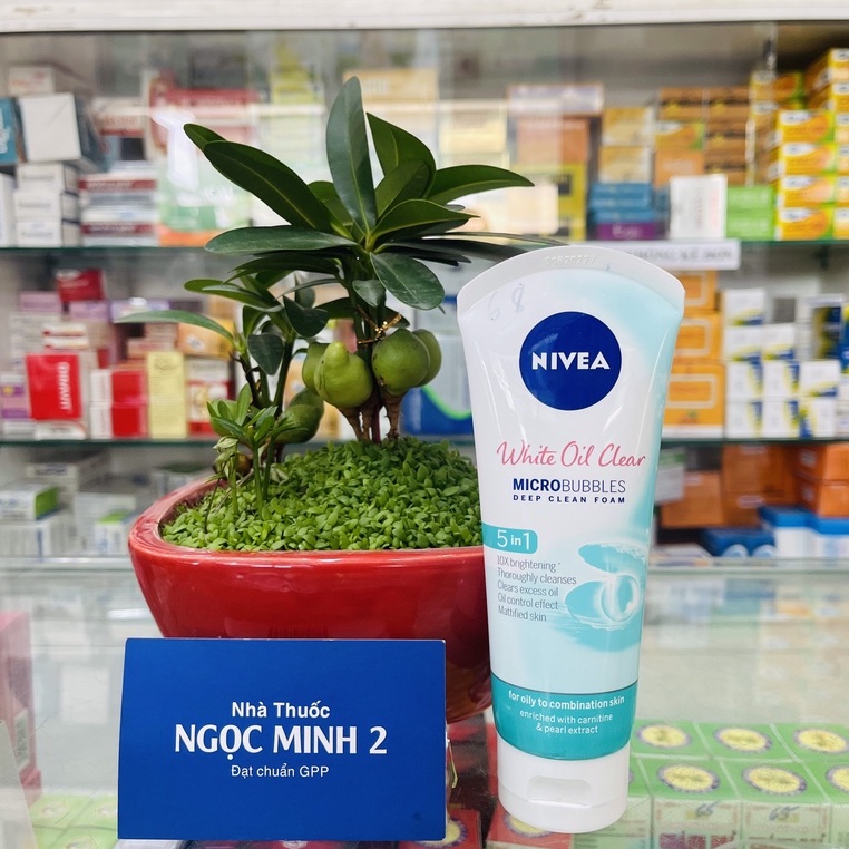 ✅ [Chính Hãng] Nivea White Oil Clear Sữa rửa mặt giúp trắng da sạch nhờn.