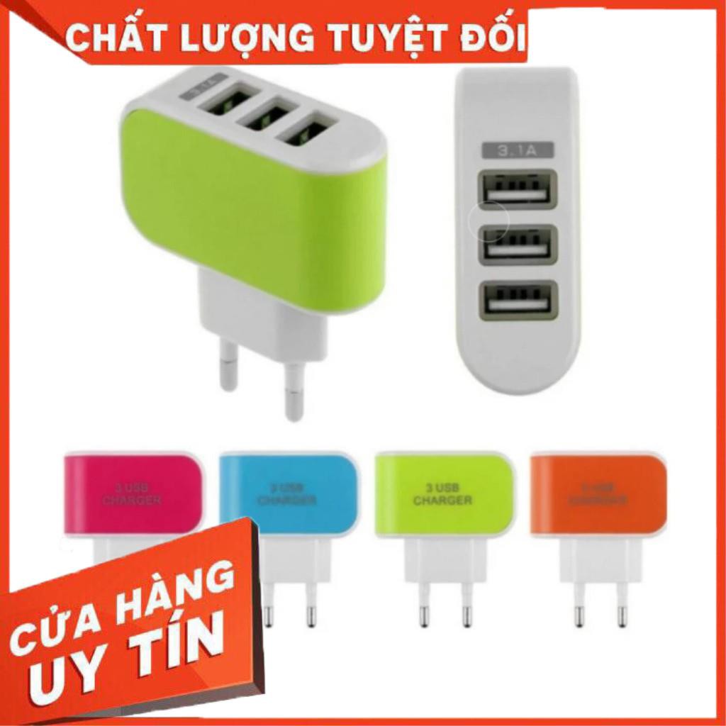 SẠC 3 CỔNG USB NHỎ -  Cục sạc điện thoại đa năng TTP 3 cổng USB