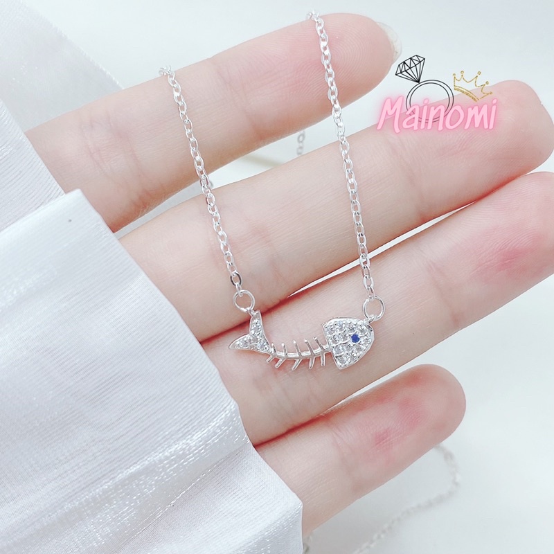 Dây chuyền nữ hình xương cá MAINOMI mã kèm quà tặng độc đáo mới lạ, thiết kế xinh xắn