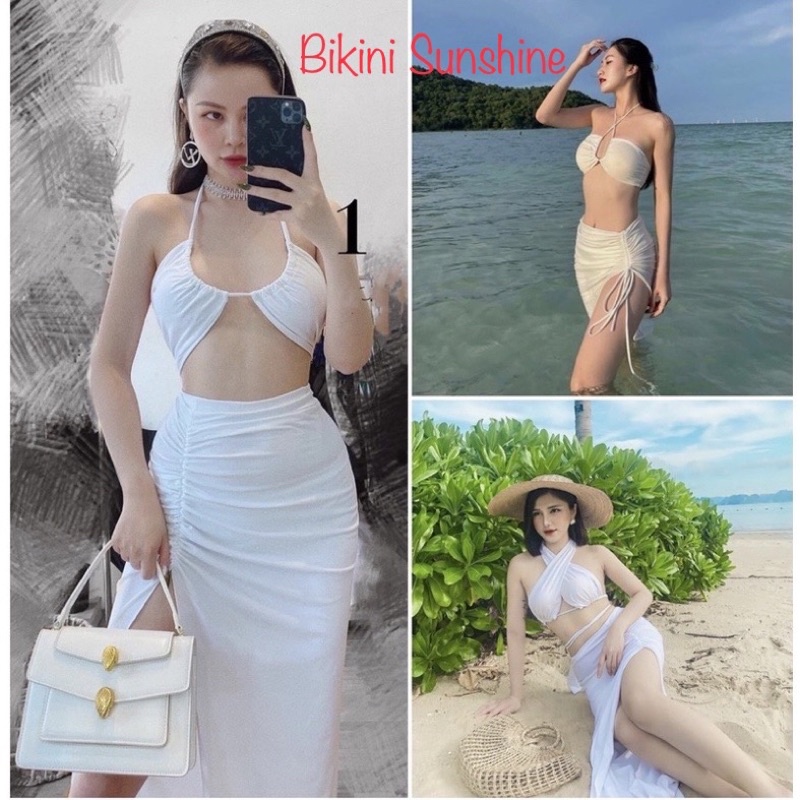 Set Bikini đồ bơi nữ đi biển 3 món mặc được nhiều kiểu gợi cảm BIKINI SUNSHINE MS-32
