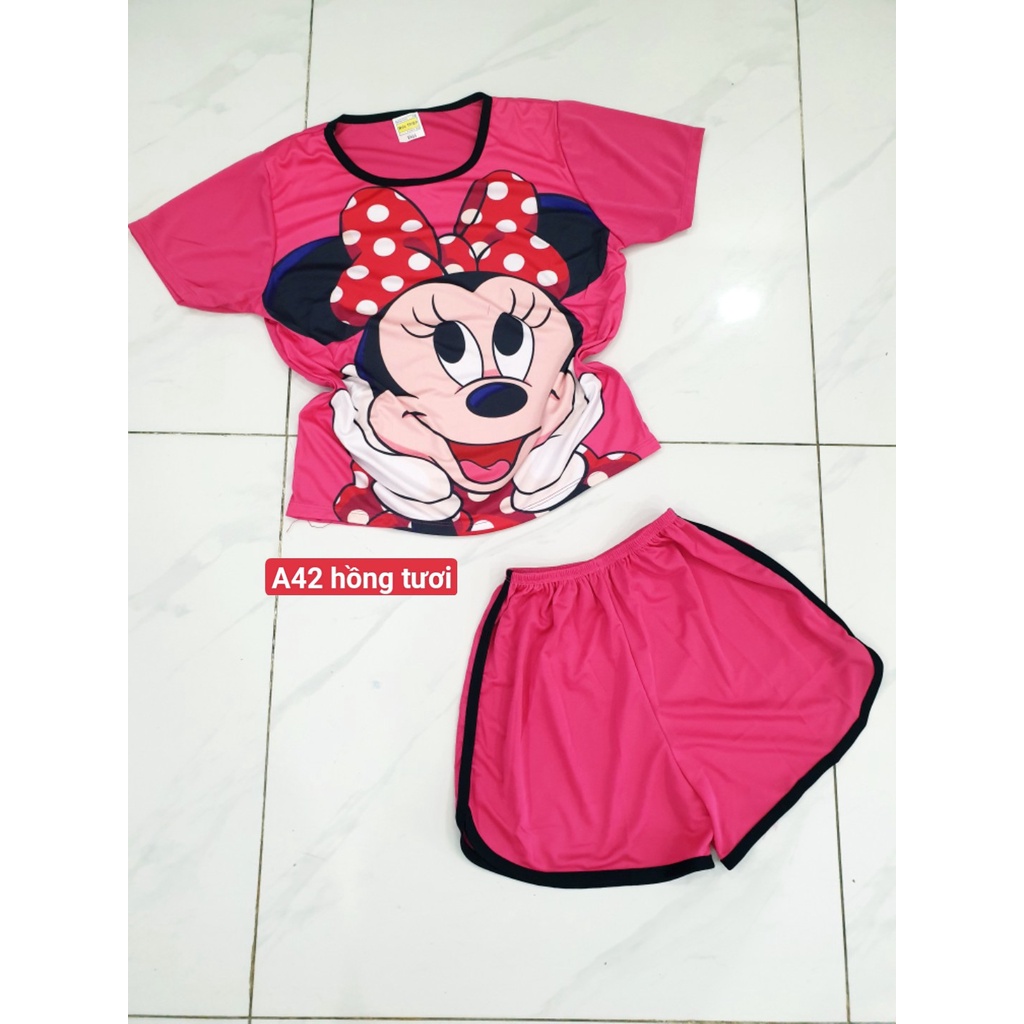 [ Mã A42 ] 💥Đồ Bộ thun mặc nhà❤️ họa tiết hoạt hình dễ thương,  💥đồ bộ xinh | BigBuy360 - bigbuy360.vn