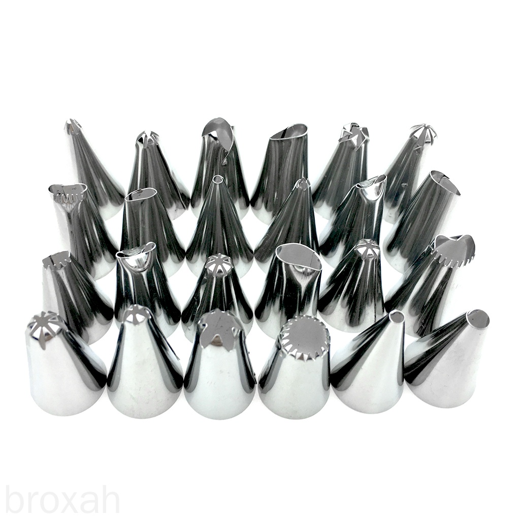 Set 26 Đui Bắt Kem Trang Trí Bánh Bằng Thép Không Gỉ