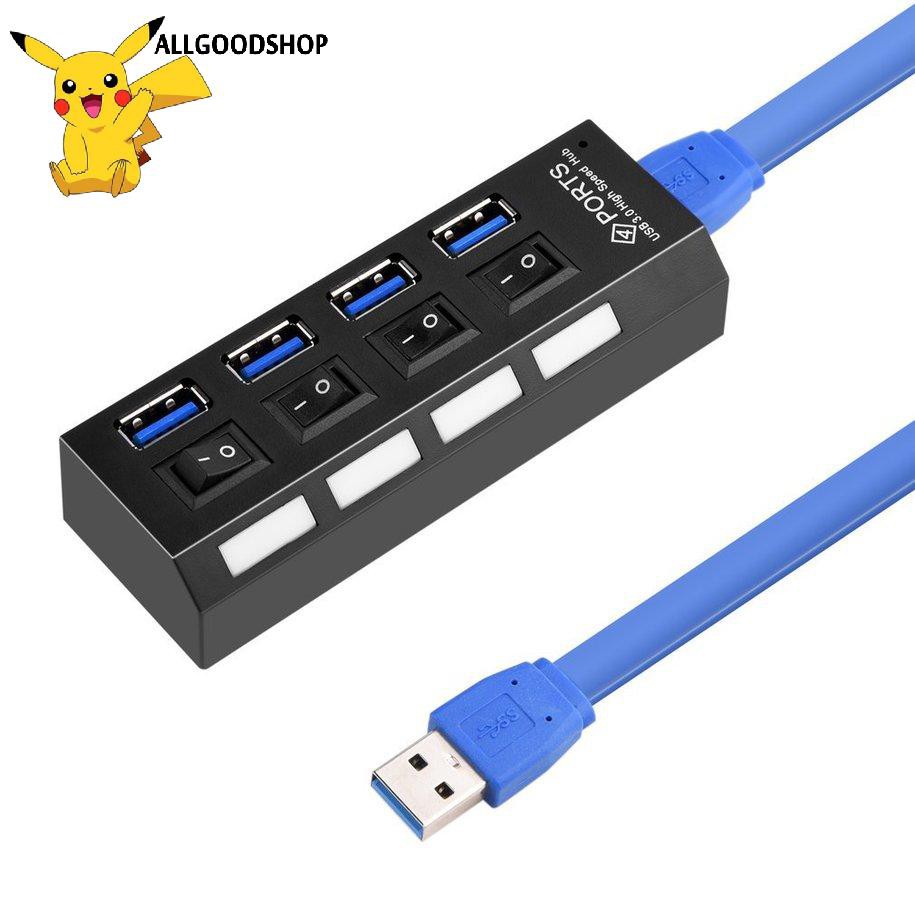 HUB Ổ ĐIỆN 4 PORT CÓ CÔNG TẮC USB 3.0 Hub 5Gbps High Speed  with on/off switch