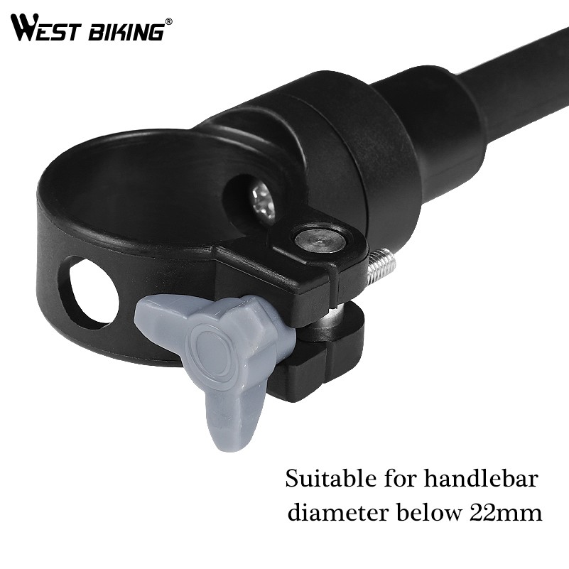 Kính chiếu hậu WEST BIKING gắn tay cầm xe đạp linh hoạt có thể điều chỉnh (1 cái)
