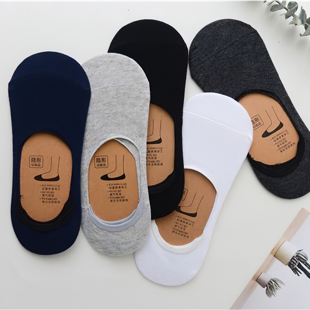 Vớ Thuyền Cotton Vô Hình Màu Trơn Thoáng Khí Thấm Hút Mồ Hôi Tốt Mềm Mại Thoải Mái Một Kích Cỡ Cho Nam Và Nữ