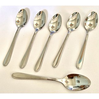 Muỗng cafe nhỏ hoa văn viền đôi inox #430 hiệu dài 13,5 cm
