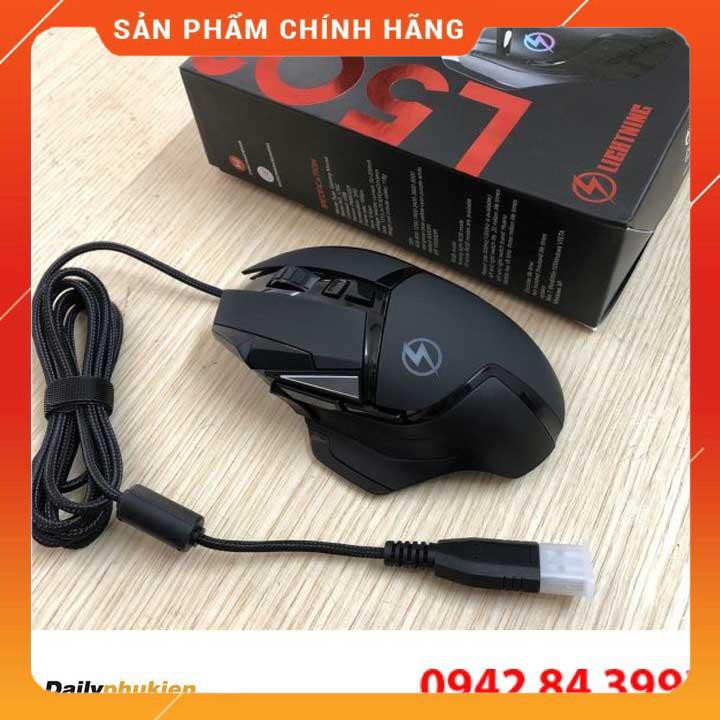 Chuột Lightning L502 BH 24 tháng DPI 10000 , chuột game cao cấp dailyphukien