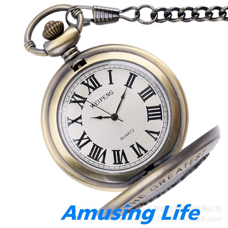 Quartz Pocket Watch Thương Mại Nước Ngoài Bán DADNgoại Retro Lớn Thạch Anh Đồng Hồ Bỏ Túi La Mã Theo Nghĩa Đen Cổ Quà T