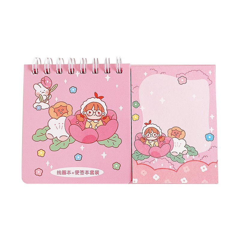 Set sổ tay kèm note giấy ghi chú siêu dễ thương tiện lợi - Note ghi nhớ sổ tay hoạt hình cute - Corgi Shop