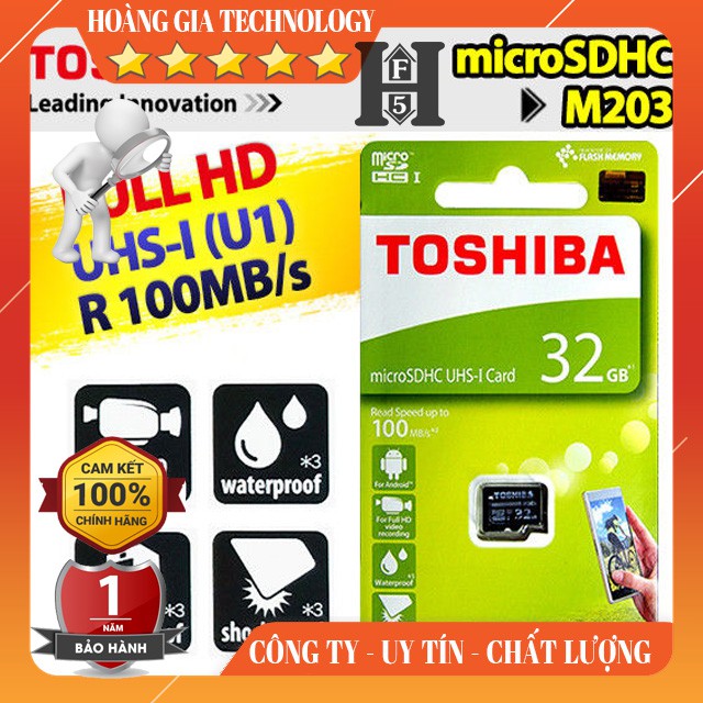 Thẻ nhớ Micro SD 32G Class 10 Toshiba Full box chính hãng