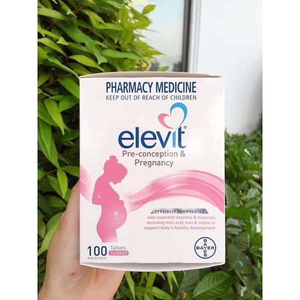 [TEM CHEMITS] ELEVIT VITAMIN TỔNG HỢP TRƯỚC, BẦU VÀ SAU SINH ÚC 100 VIÊN
