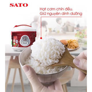 Nồi cơm điện SATO S12-26A 1.2L (Màu đỏ)