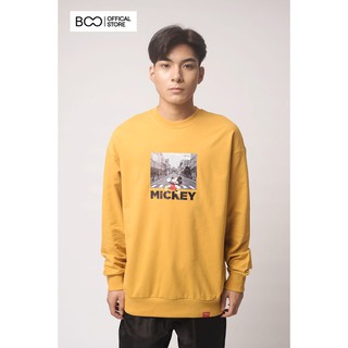 Áo Nỉ Không Mũ Nam Nữ Unisex Oversize Dáng Rộng In Graphic Mickey Ridding