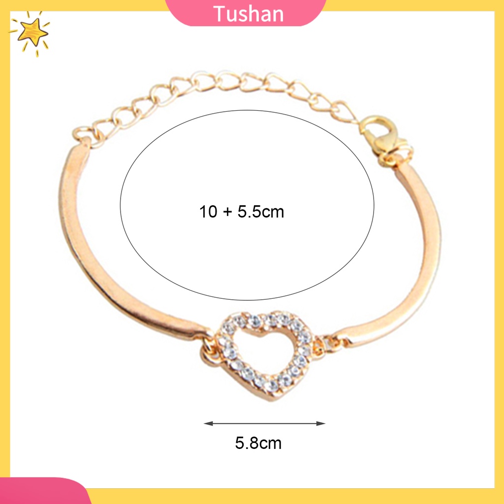 Vòng tay mạ vàng đính đá thời trang cho nữ