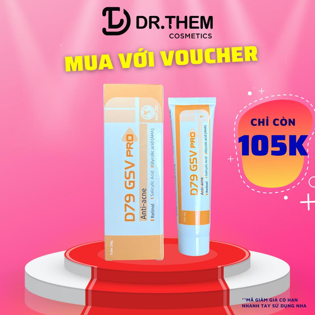D79 GSV Pro 20g, Giúp Giảm Mụn, Thâm, Trẻ Hoá Da (Retinol, Salicylic, AHA)